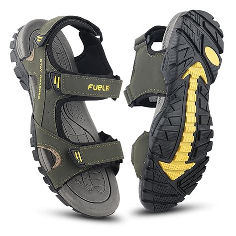 FUEL KROX-02 Sandals for Men's & Boys (OLIVE/YELLOW)