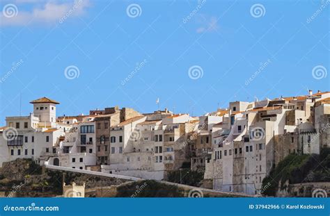 Cityscape of Mahon on Minorca Stock Photo - Image of destination, blue ...