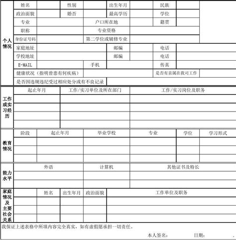 员工入职表样本_word文档在线阅读与下载_无忧文档