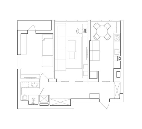 65平米两室两厅一卫户型图_土巴兔装修效果图