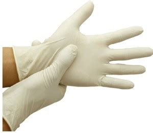 Spangle Homes White Latex Examination/Surgical Gloves (10 Pcs / 1 box ...