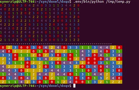 Image result for Coloring a 2D Array Python