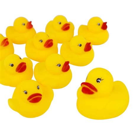 Buy Guaren us 50-Pieces Float & Squeak Mini Rubber Duck Baby Bath Ducky ...