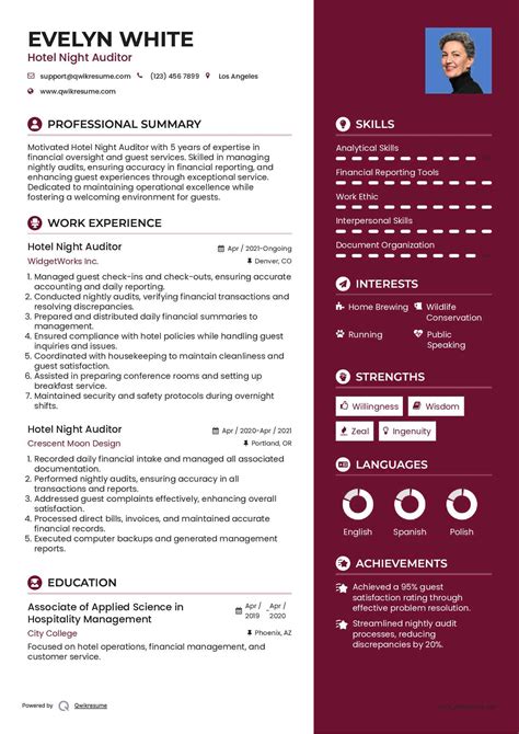 10+ Hotel Night Auditor Resume Samples & Templates for 2025