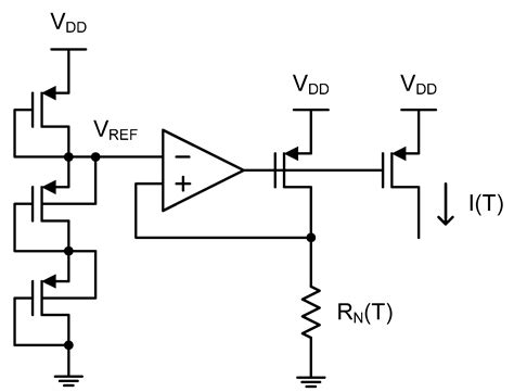 A 0.026 mm2 Time Domain CMOS Temperature Sensor with Simple Current Source