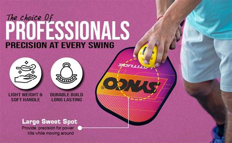 Synco Pickleball Paddle Racket | Performance Lightweight Pickle Bat ...
