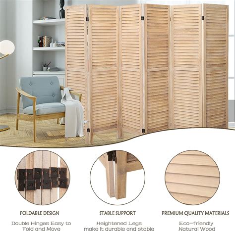 Buy DEARYOU 6 Panels Room Dividers 5.6 FT Room Dividers and Folding ...