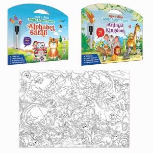 GO WOO ALPHABET, ANIMAL KINGDOM ACTIVITY MATS,GIANT DINOSAUR COLOURING ...