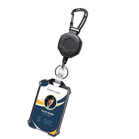 Id Card Holder for Office, Retractable Keychain with Id Card Holder ...