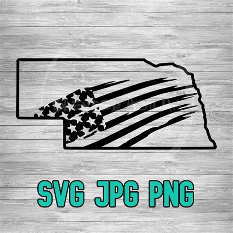 Nebraska American Flag SVG PNG JPG | American Flag Nebraska Svg ...