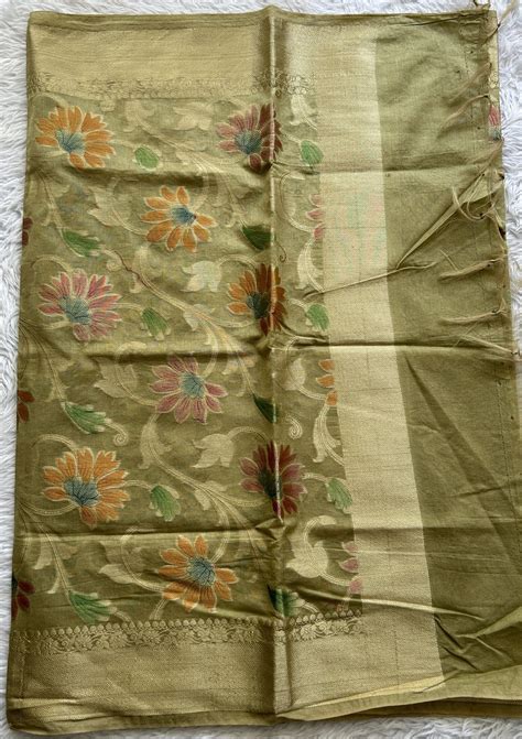 Pure Banarasi Beige Colored Dupatta With a Zari Border. – Sampradaya ...