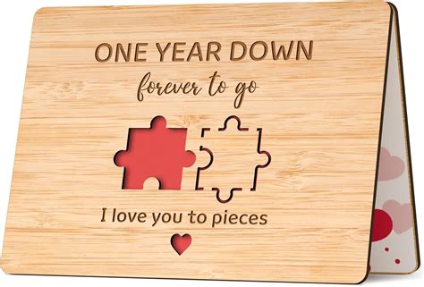 1st Anniversary Card, 1st Wedding Anniversary Card - Bamboo Card, 1 ...