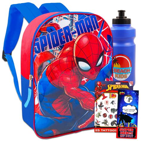 Amazon.com | Marvel Spider-Man Backpack for Boys - Bundle with 15 ...