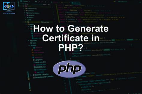How to generate certificate in PHP?