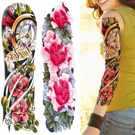 Temporary Tattoos Set Full Arm Body Leg Sticker India | Ubuy