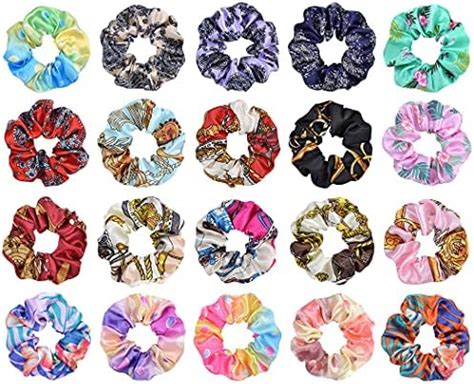 YHomU Hair Scrunchies Cloth Colorful 20PCS Satin Decorative Hair ...