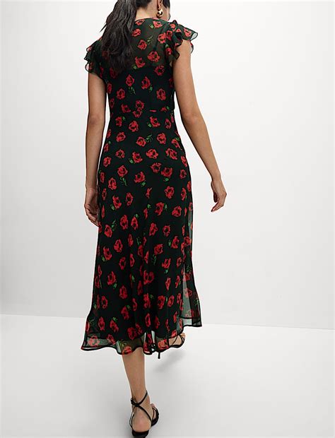 Buy Printed Cowl Neck Midaxi Dress at Marks & Spencer