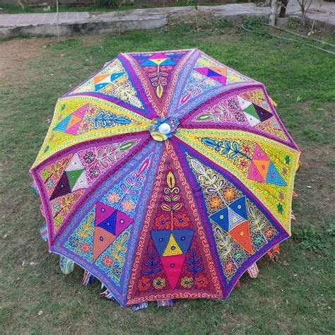 Traditional Indian Ethnic Beach and Garden Umbrella Parasol - Hand ...
