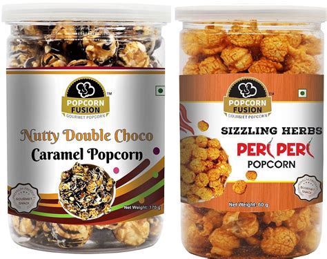 Popfusion Gourmet Flavoured Popcorn - Nutty Double Chocolate Caramel ...