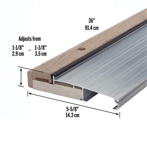 M-D 36-in x 5.625-in Aluminum/Wood Door Threshold (Install with Screws ...