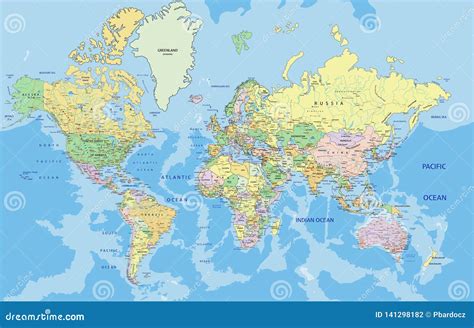 Detailed Political World Map 的图像结果