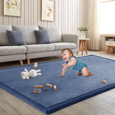 Amazon.com : ILPEOD Baby Play Mat for Floor Tummy Time Nursery Rug ...