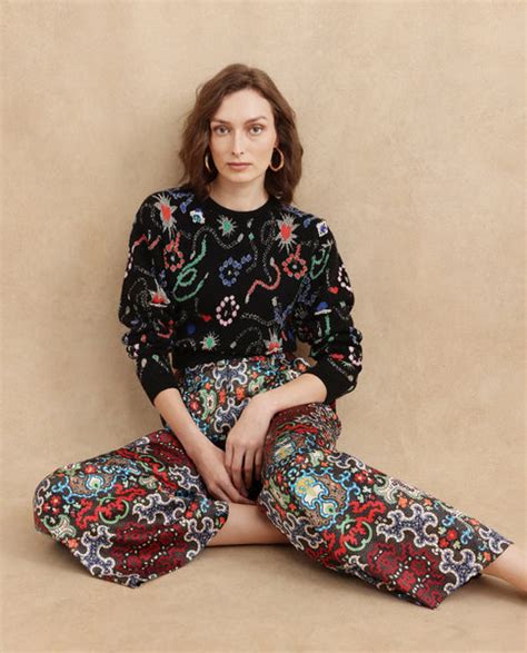 Rareism Women's Xiu Dark Multi Satin Abstract Print Ankle Length Wide