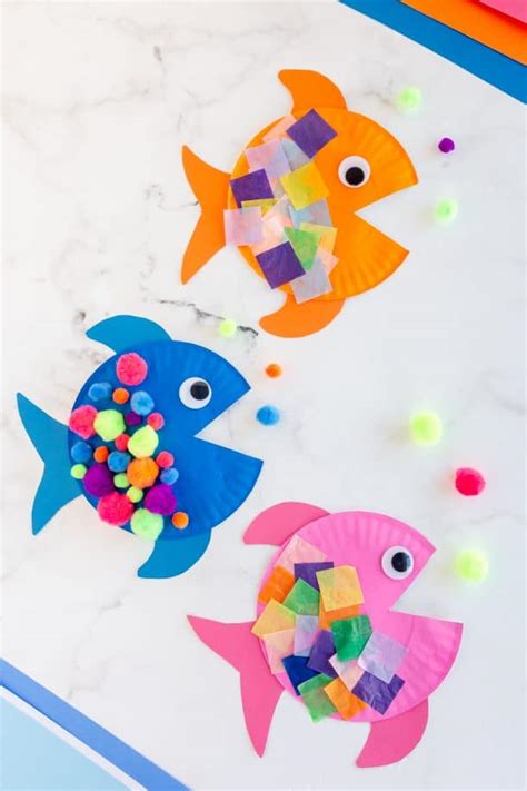 Image result for Paper Plate Fish Pattern
