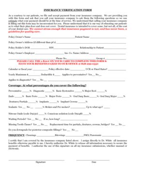 Fillable Online As a courtesy to our patients, we file and accept ...