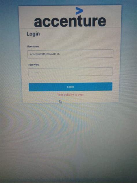 Accenture India — Problem in to log in technical assessment