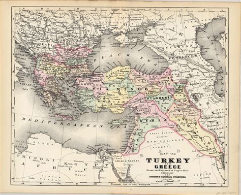 Map of Turkey and Greece - Art Source International