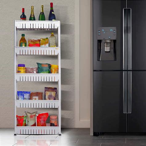 VATTU 5 Layer Multipurpose Slim Kitchen Organizer Storage Rack with ...