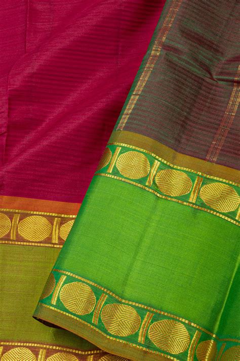 Maroon Kanjivaram Pure Silk Saree with Contrast Pallu 10074888 ...