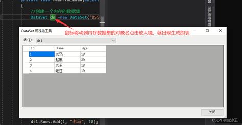 DataSet/DataTable 的图像结果