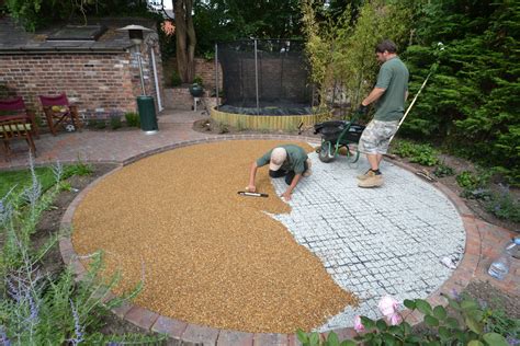 Bonded gravel surface | Gravel landscaping, Pea gravel patio, Gravel patio