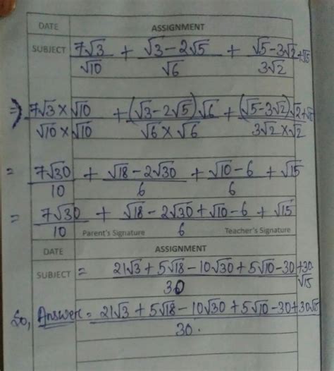 simplify by rationalising the denominator 7 root 3 by root 10 + root 3 ...