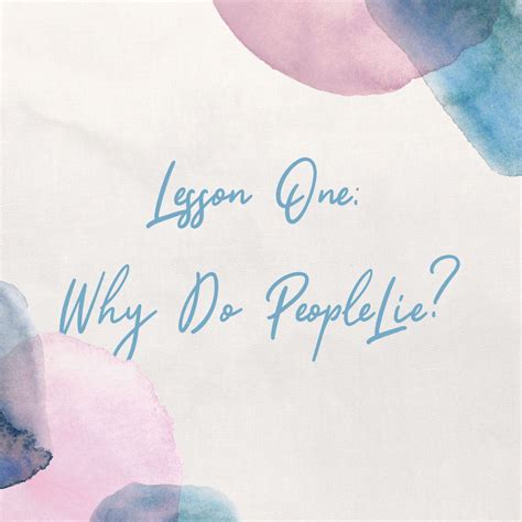 Why do People Lie? – Faith Christian Outreach Center
