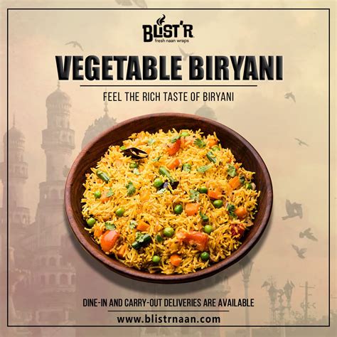 Feel the rich flavorful taste of BLISTR's VEGETABLE BIRYANI. Enjoy the ...