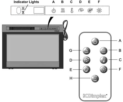 Dimplex Fireplace Remote Control Instructions 的图像结果