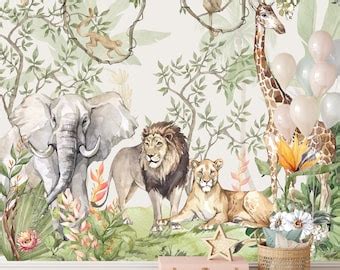 Buy Various Jungle Zoo Animals Safari Kids Animated Effect Wallpaper ...