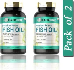 Healthy Streak Salmon Fish Oil 1000mg Triple Strength 660mg (S217 ...