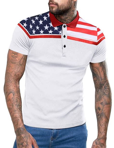 American Flag Polo Shirt - Trendy & Patriotic | Lightweight & Soft ...