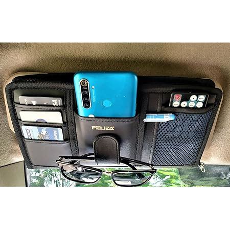 HSR Car Accessories Car Sun Visor Organizer, Sunglass Pen Card Small ...