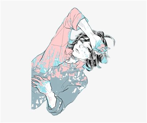 Male Anime Character Laying Down