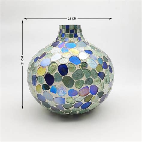 Buy Corsica Glass Pebble Mosaic Vase from Corsica by Home Centre at ...