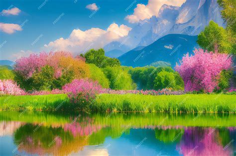 Image result for Colorful Spring Landscape