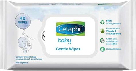 Buy CETAPHIL BABY GENTLE WIPES 40'S WITH ALOEVERA & VITAMIN E 10 HRS ...