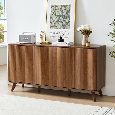 Amazon.com - XUZENEST Fluted Sideboard Buffet Cabinet with Storage ...