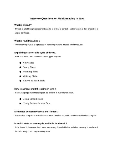 Image result for Multithreading in Java Interview Questions