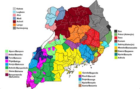 Ethnic Map of Uganda by Sub-County (2002 Census) [OC] : r/MapPorn